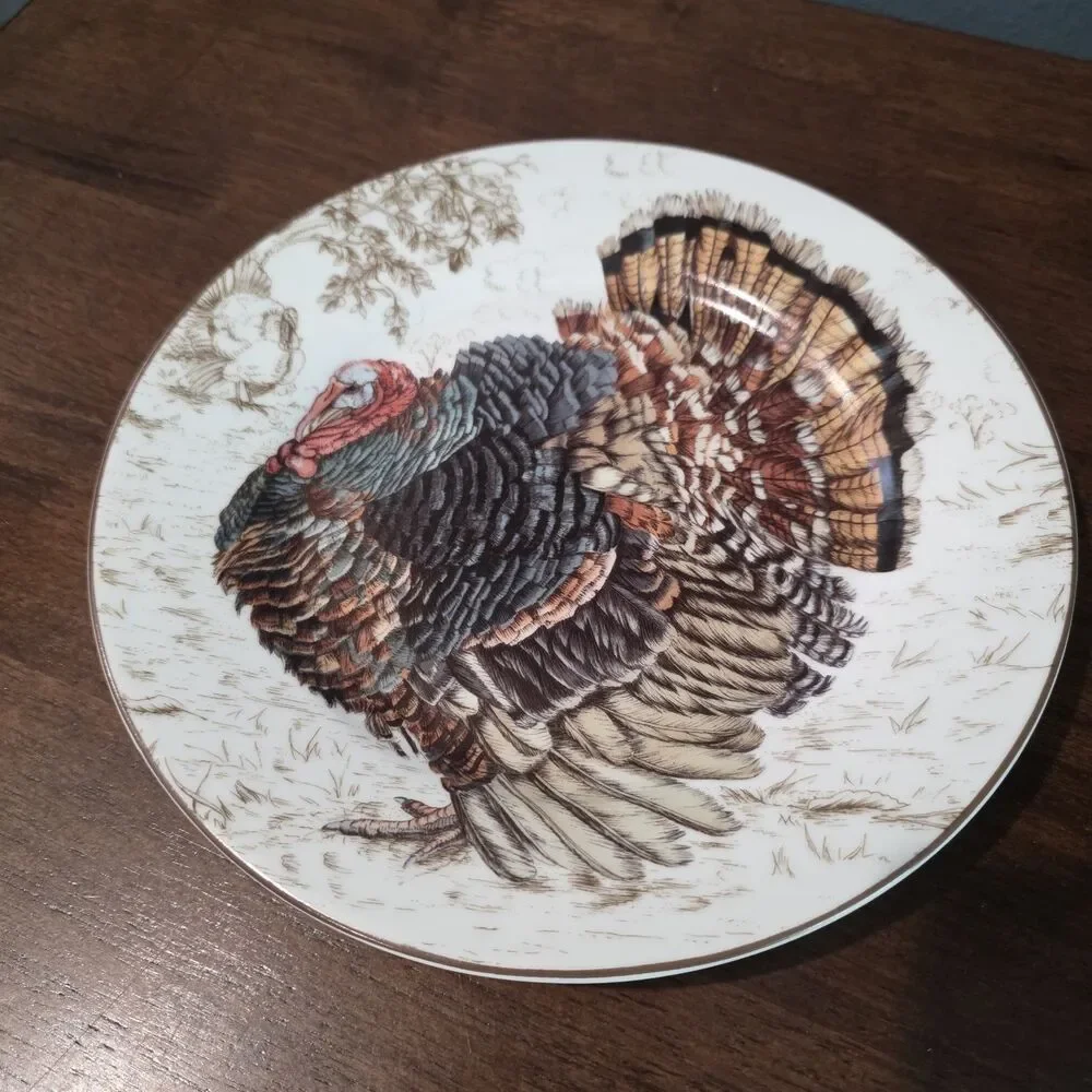 Williams Sonoma Turkey Lunch Salad Dessert Plate 9”
